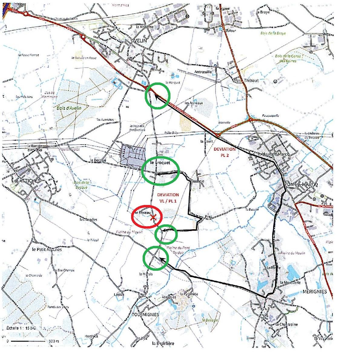 Plan déviation Roseau